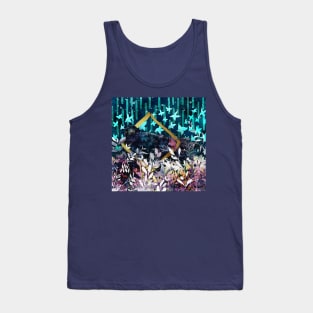 Crow Through the Lunar Portal Negative Painting Tank Top